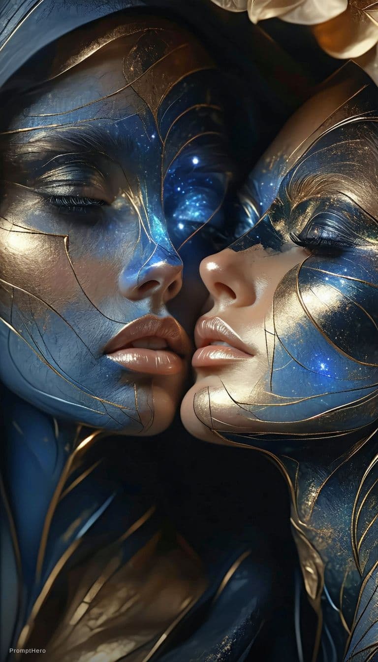 AI generated: Combine the two images, meaning the colors, the metallic detail, should be added to the first image ...