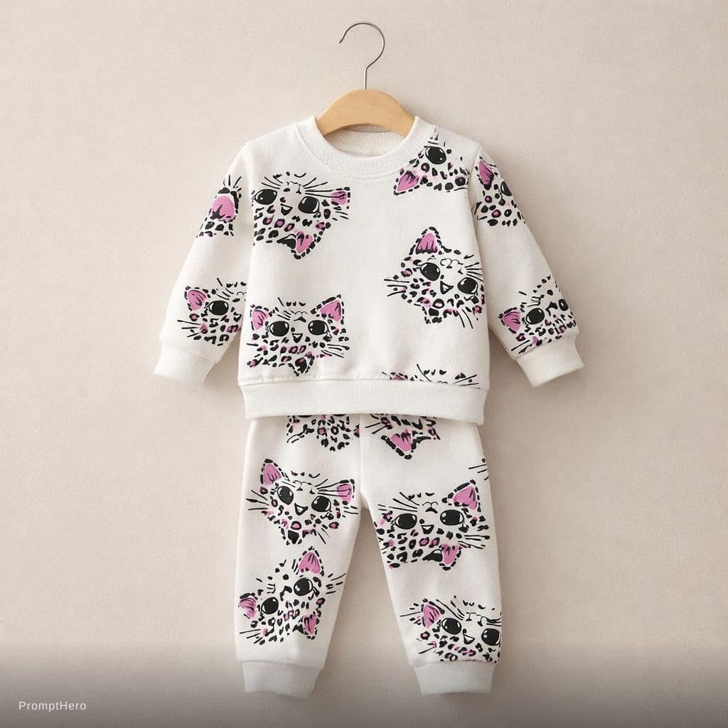 AI generated: Create a clean e-commerce catalog photo of the uploaded garment only. Show the clothing set neatly o...
