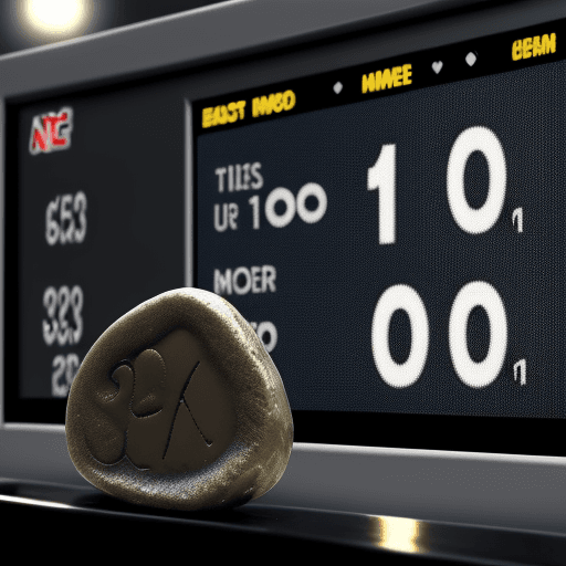 AI generated: A pebble of hashish the size of a dime on an electronic scale with the numbers 1.034 on the scoreboa...