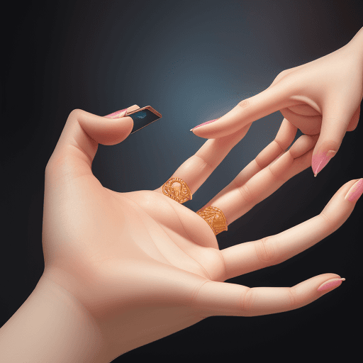 AI generated: A captivating hand image depicting a glamorous woman, with the artist's hand skillfully capturing th...