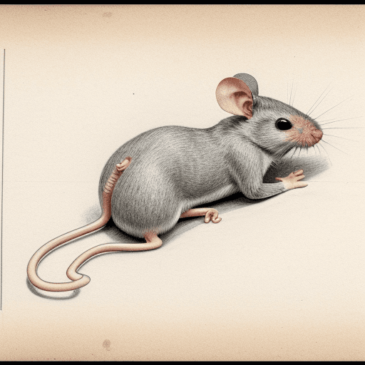 AI generated: Drawing of a dissecting mouse, scientific research style