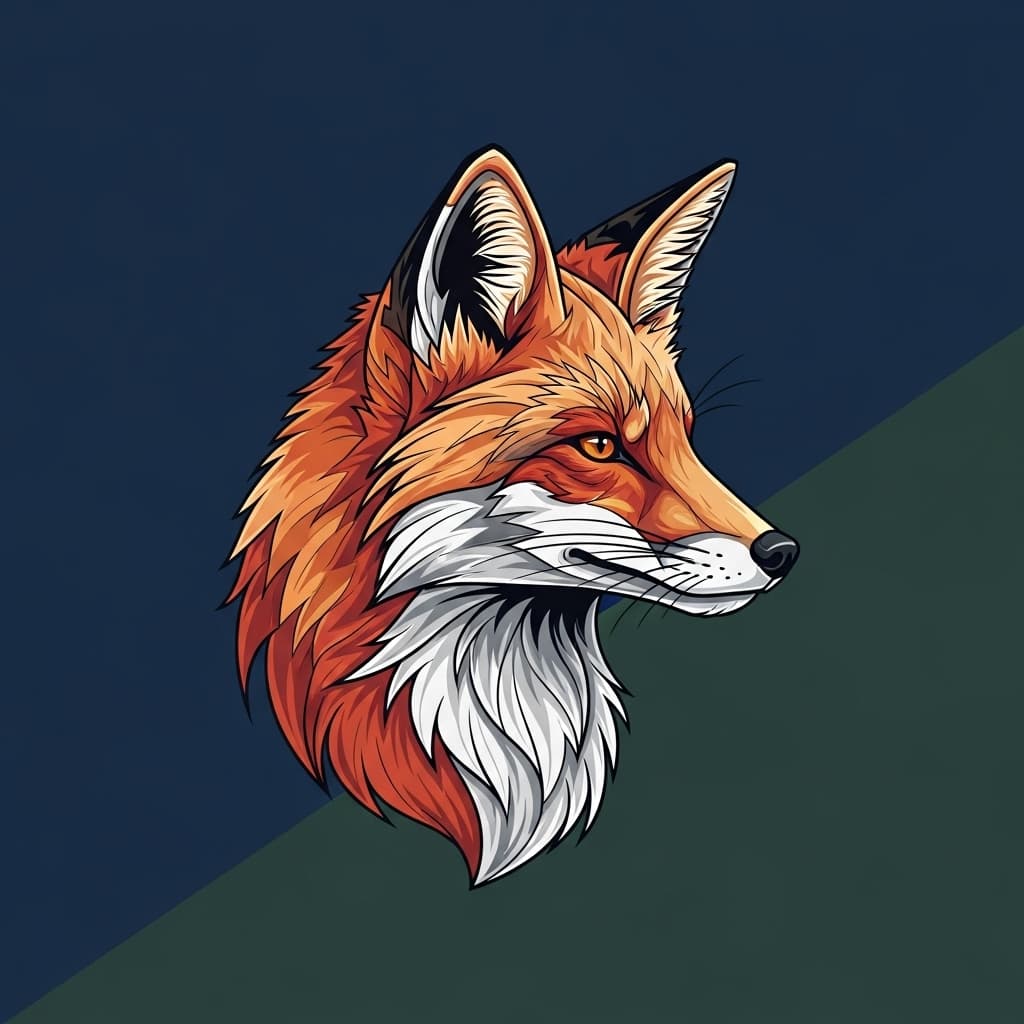 AI generated: creat logo fox, 4k, high detail