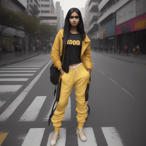 AI generated: photography, 28 indian woman, fair akin, pro model, natural pose moment, wearing small text logo wit...