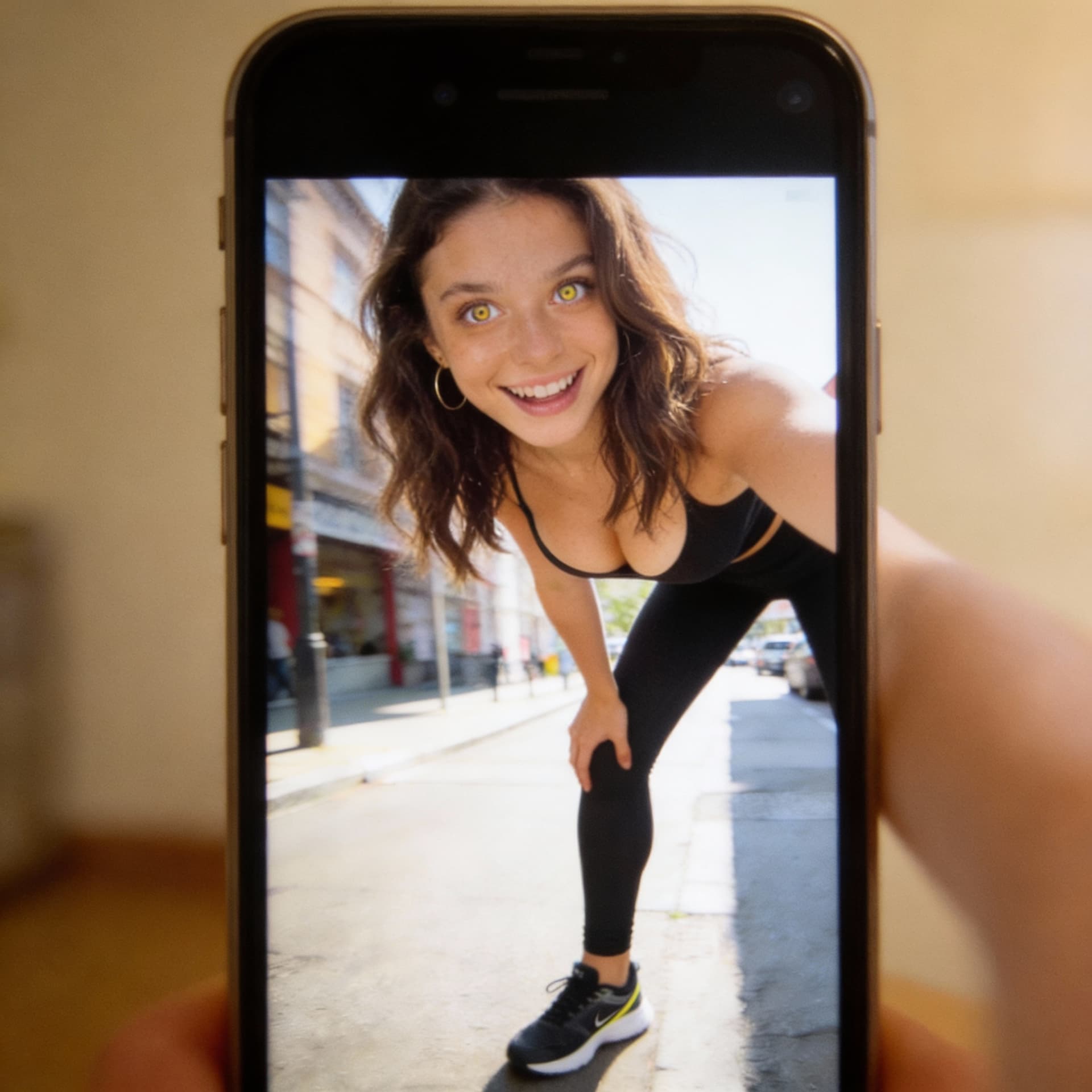AI generated: 📸 CAMERA & IMAGE CHARACTERISTICS

Ordinary iPhone Selfie — Accidental / Mediocre Snapshot

Camera T...