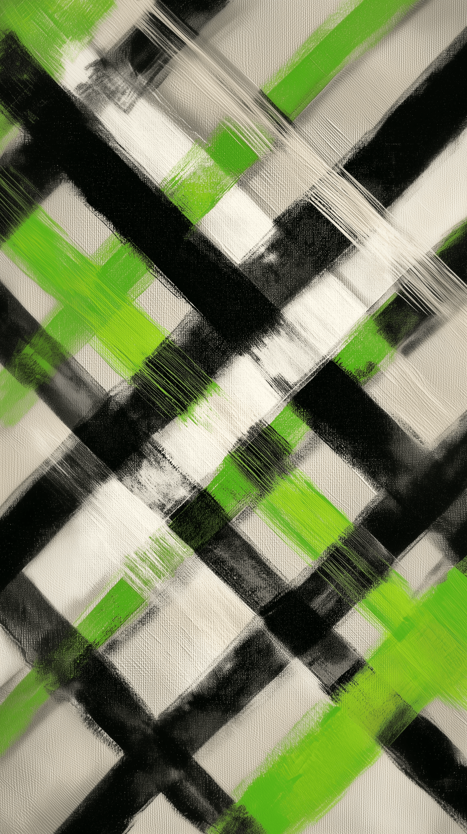 AI generated: oil painting, inspired by Burberry pattern design, intersecting lines, customizable color palette be...