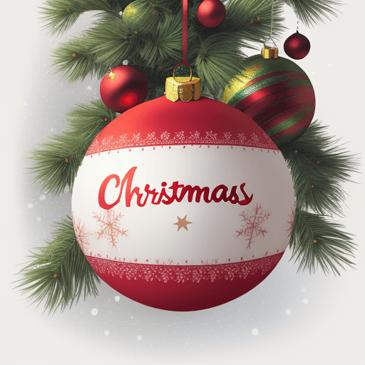 AI generated: detailed drawing of Christmas ball 
on tree