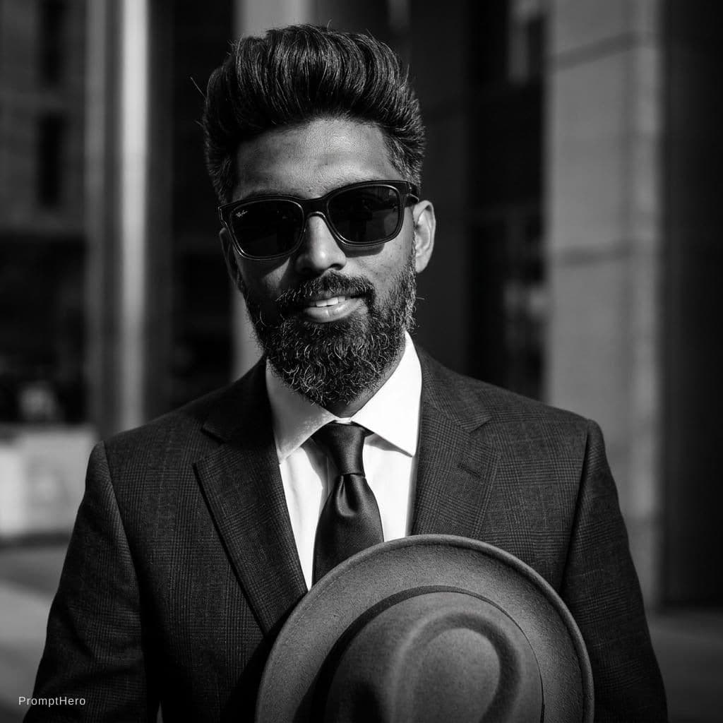 AI generated: Ultra-realistic 8K black-and-white

cinematic editorial portrait of a distinguished man in his late ...