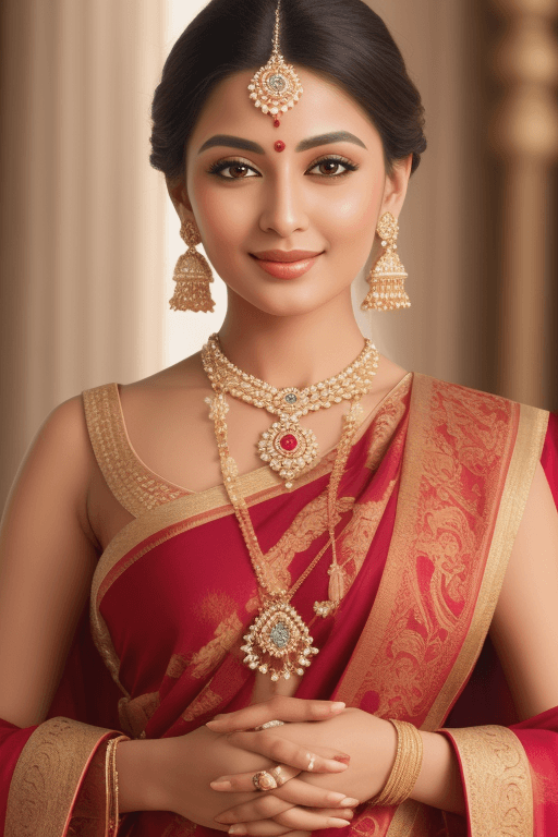 AI generated: Create a captivating tensor art representation of the most beautiful Tamil aunty with a curvy figure...