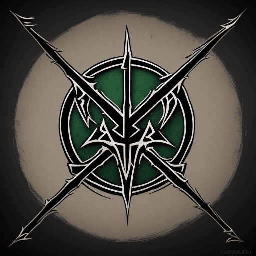 AI generated: A logo for the word "Leagues" that matches the art style of an item called "V Sigil (e)" from the vi...