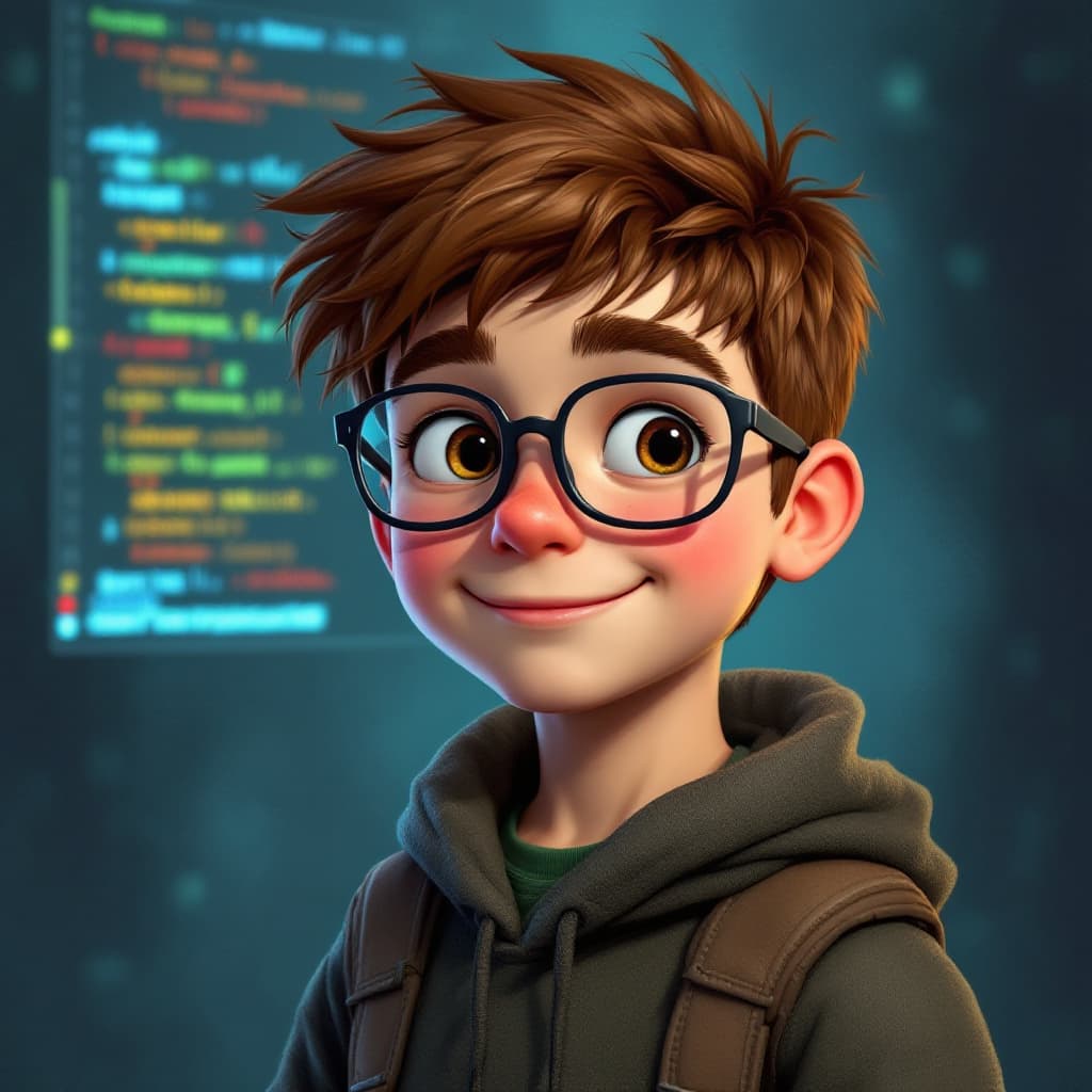 AI generated: make a picture of an programer boy