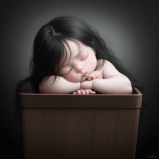 AI generated: (masterpiece, best quality), a 3 month old baby sleeping in a dark room plaid mini skirt, curvy body...