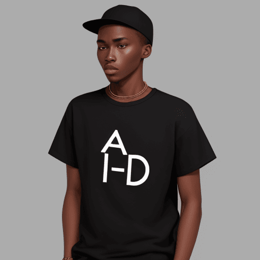 AI generated: a black logo minimalist with letter D for a clothes brand with African inspirations

