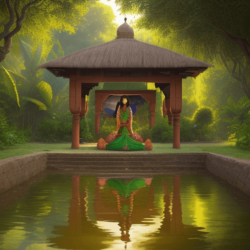 AI generated: Imagine a breathtaking depiction of the inherent beauty found in a typical Indian village. Envision ...