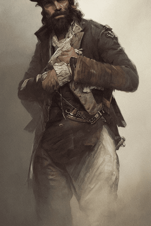 AI generated: portrait of a rugged 19th century man with mutton chops in a jacket, victorian, concept art, detaile...