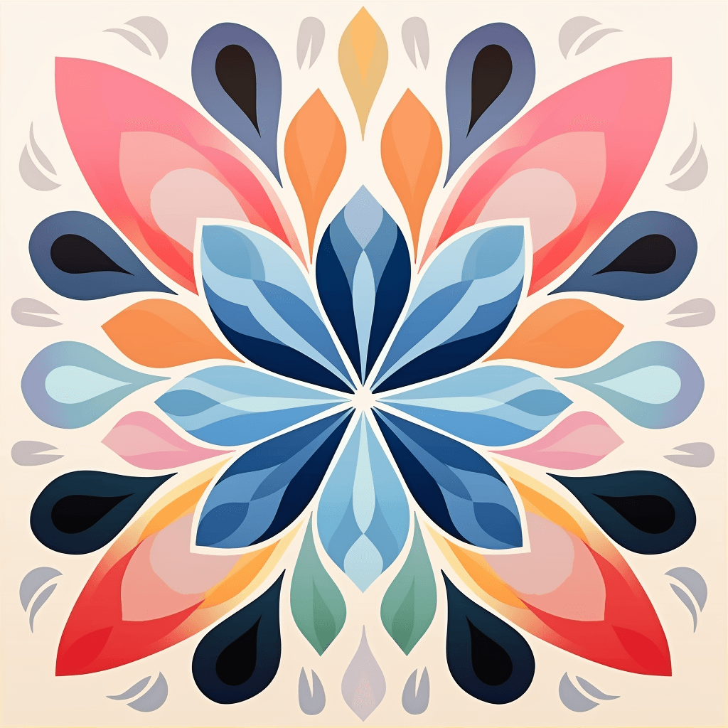 AI generated: T-shirt vector, Scandinavian Textile Patterns, floral, geometric, vibrant shapes, pastel color style...