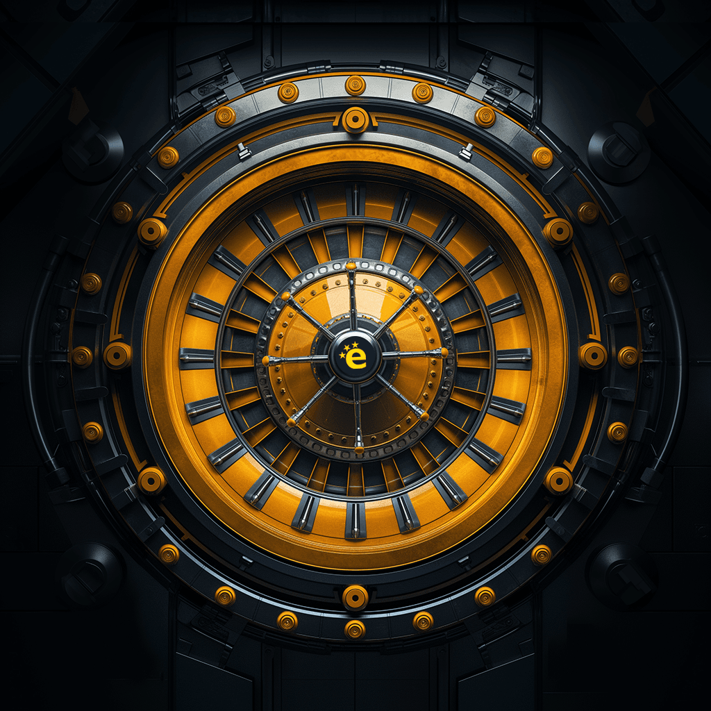 AI generated: color photo of: a modern advertising graphic for online roulette , sleek and sophisticated design wi...