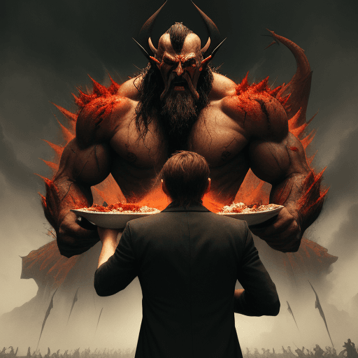 AI generated: feeding on the wrath of man
