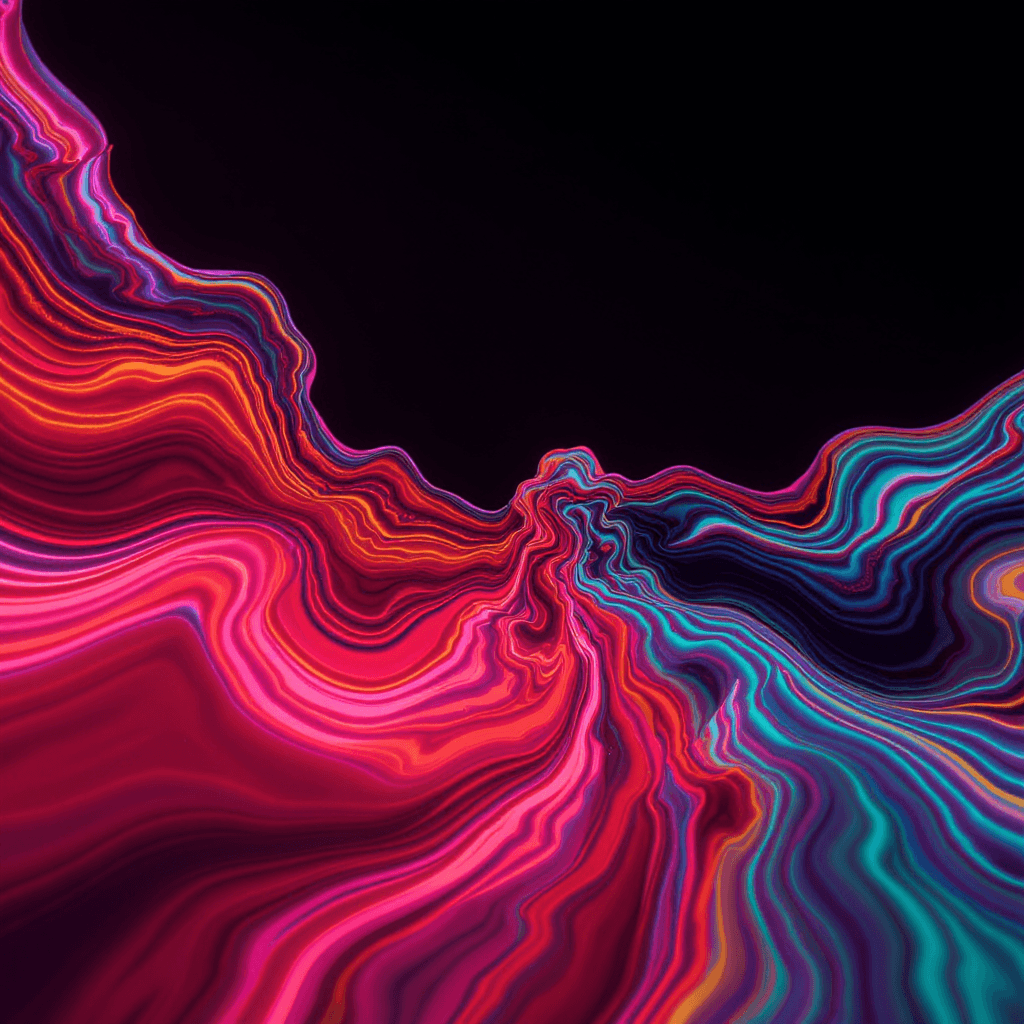AI generated: neon, pattern, liquid, background, fluid, flow, abstract