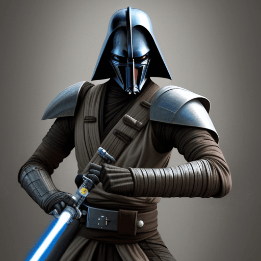 AI generated: skilled swordsman known for his prowess with a double-bladed lightsaber in star wars universe and mu...
