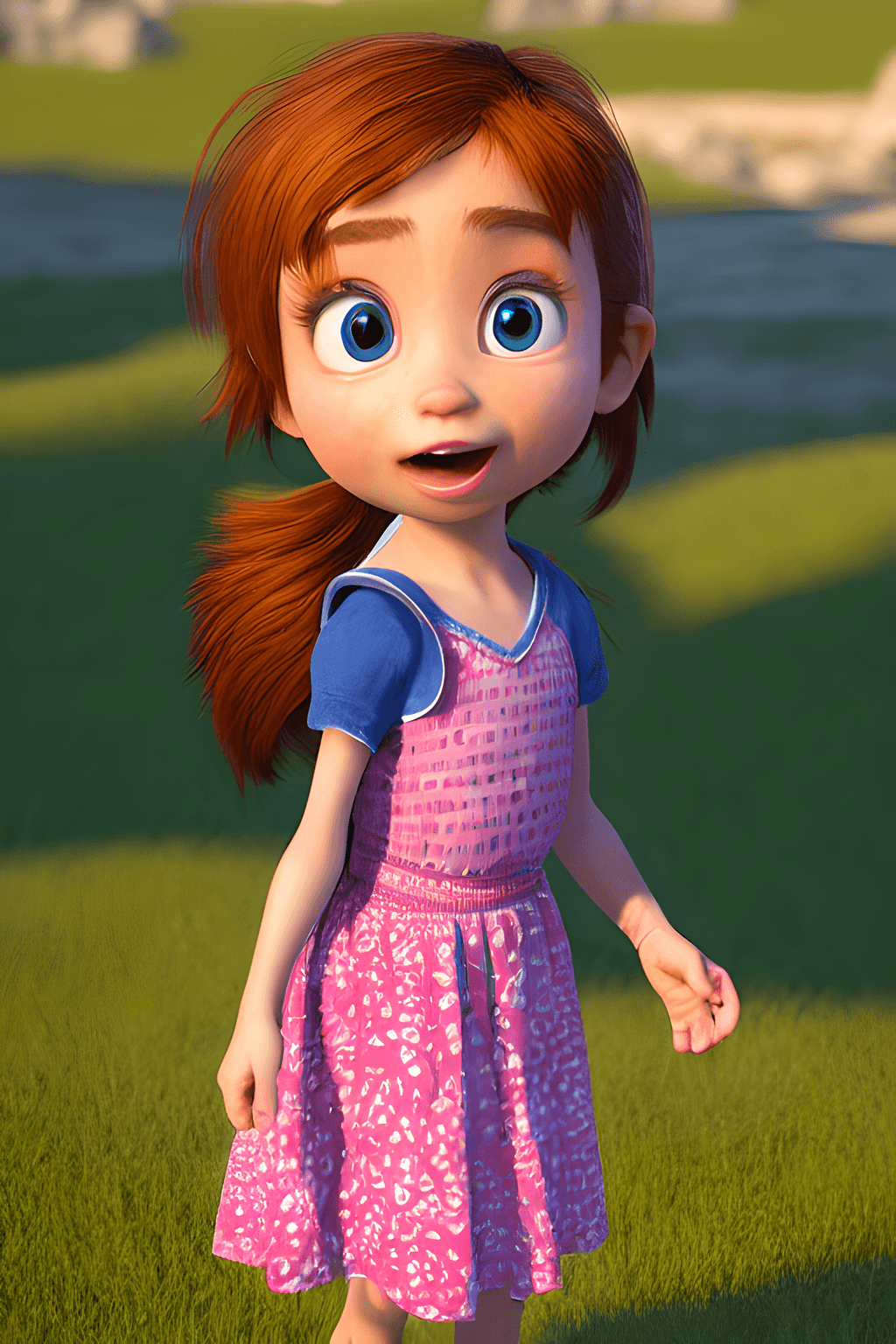 AI generated: Pixar style little girl, 4k, 8k, unreal engine, octane render photorealistic by cosmicwonder, hdr, p...