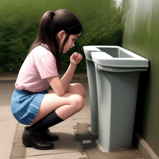 AI generated: girl pissing
