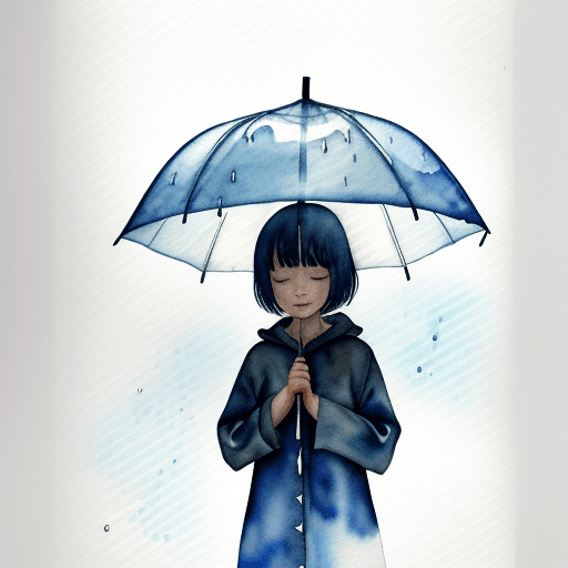 AI generated: rainy day watercolor