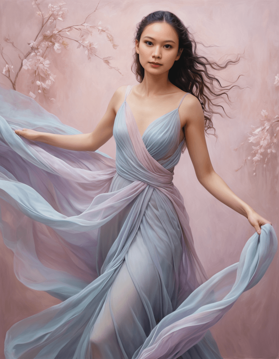 AI generated: In this extraordinary hyper-realistic oil painting, a graceful woman is brought to life through the ...