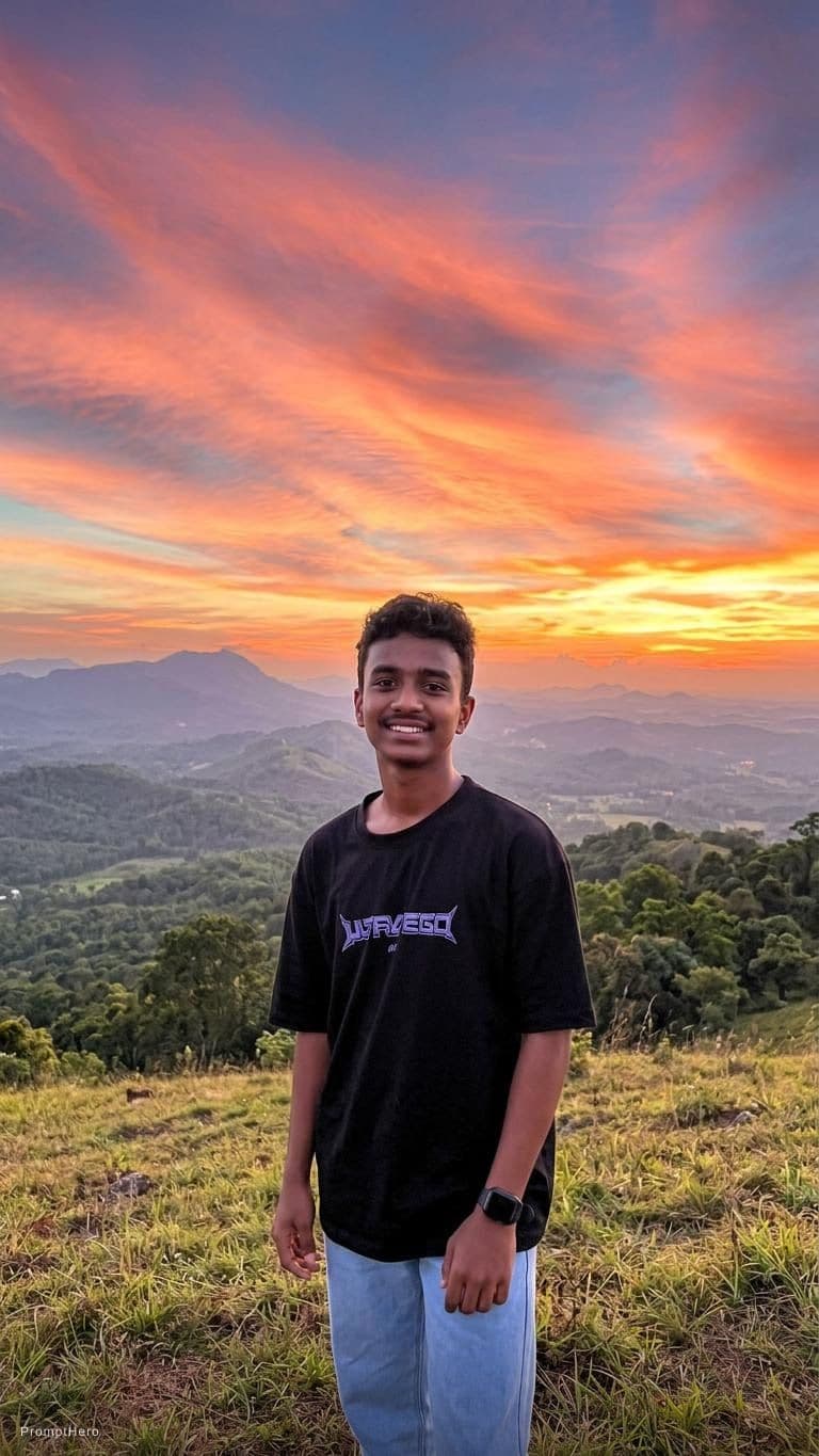 AI generated: A beautiful sunset 
And beautiful nature 