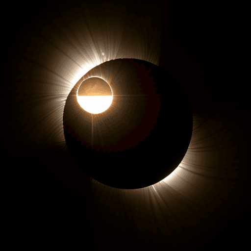 AI generated: 4K photo of a partial solar eclipse