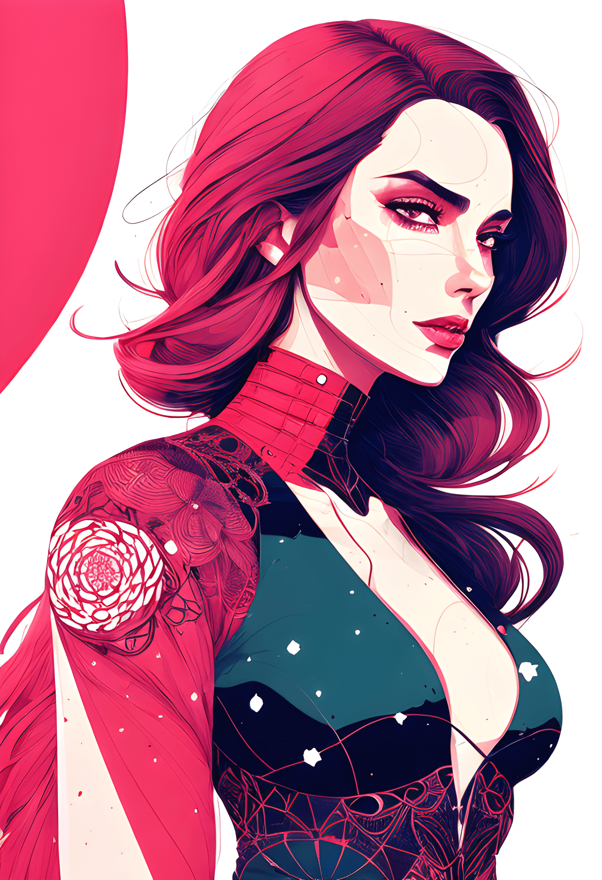 AI generated: 1woman, seminude, busty, centered, key visual, intricate, highly detailed, breathtaking beauty, prec...