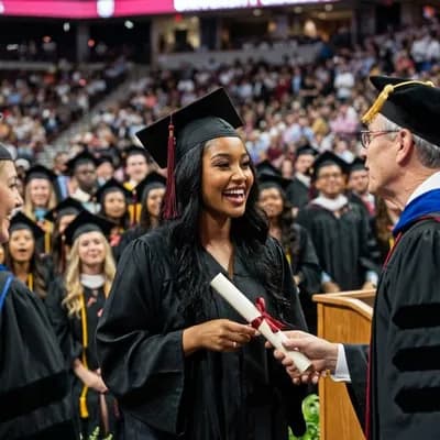 AI generated video: Animate college graduation ceremony, hyper-realistic 
