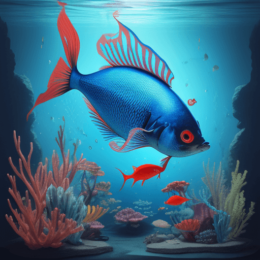 AI generated: 
humanoid fish