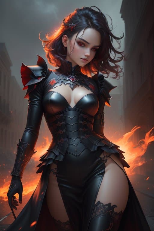 AI generated: (delightful anatomy:1. 1), (gloomy illumination, insane, stunning, dramatic, completed artwork, HQ:1...