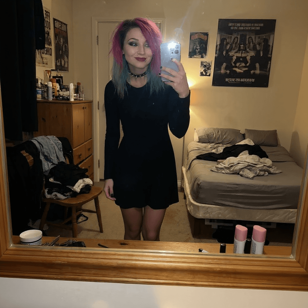 AI generated: woman in lingerie, full length body shot