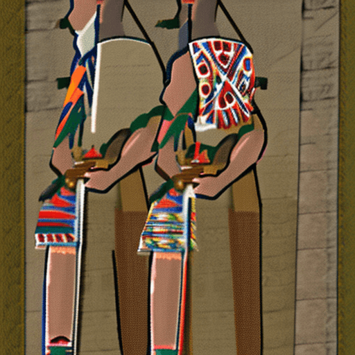 AI generated: African tribesman. with aboriginal clothing. standing, erect, athletic body