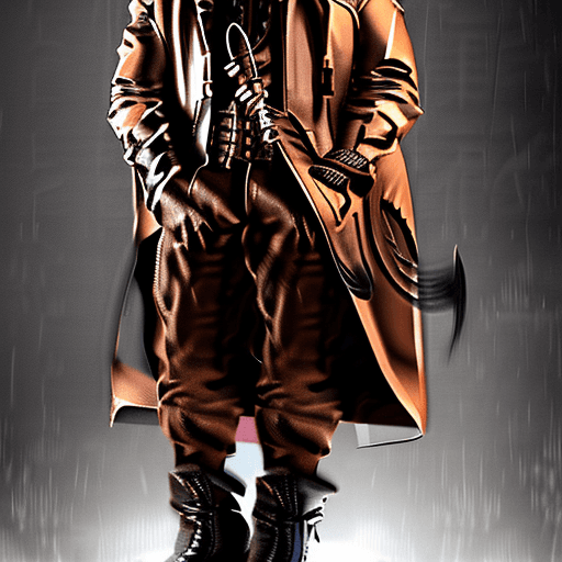 AI generated: angry tiger, leather coat, portrait, dishonored inspired, full body, HQ, 8K --ar 2:3