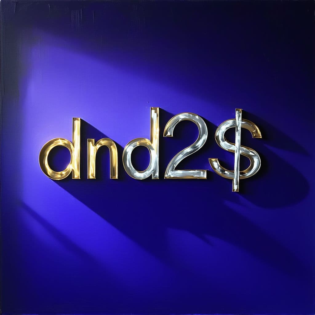 AI generated: Electric Synergy: hyperrealistic oil painting of the stylized name '@ndr€@$' with individual letters...
