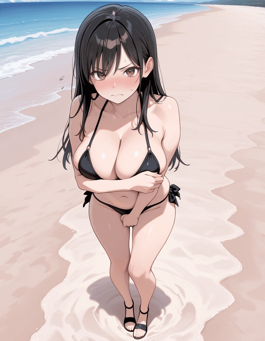 Covering Breasts And Crotch / 胸と股間を手で覆う