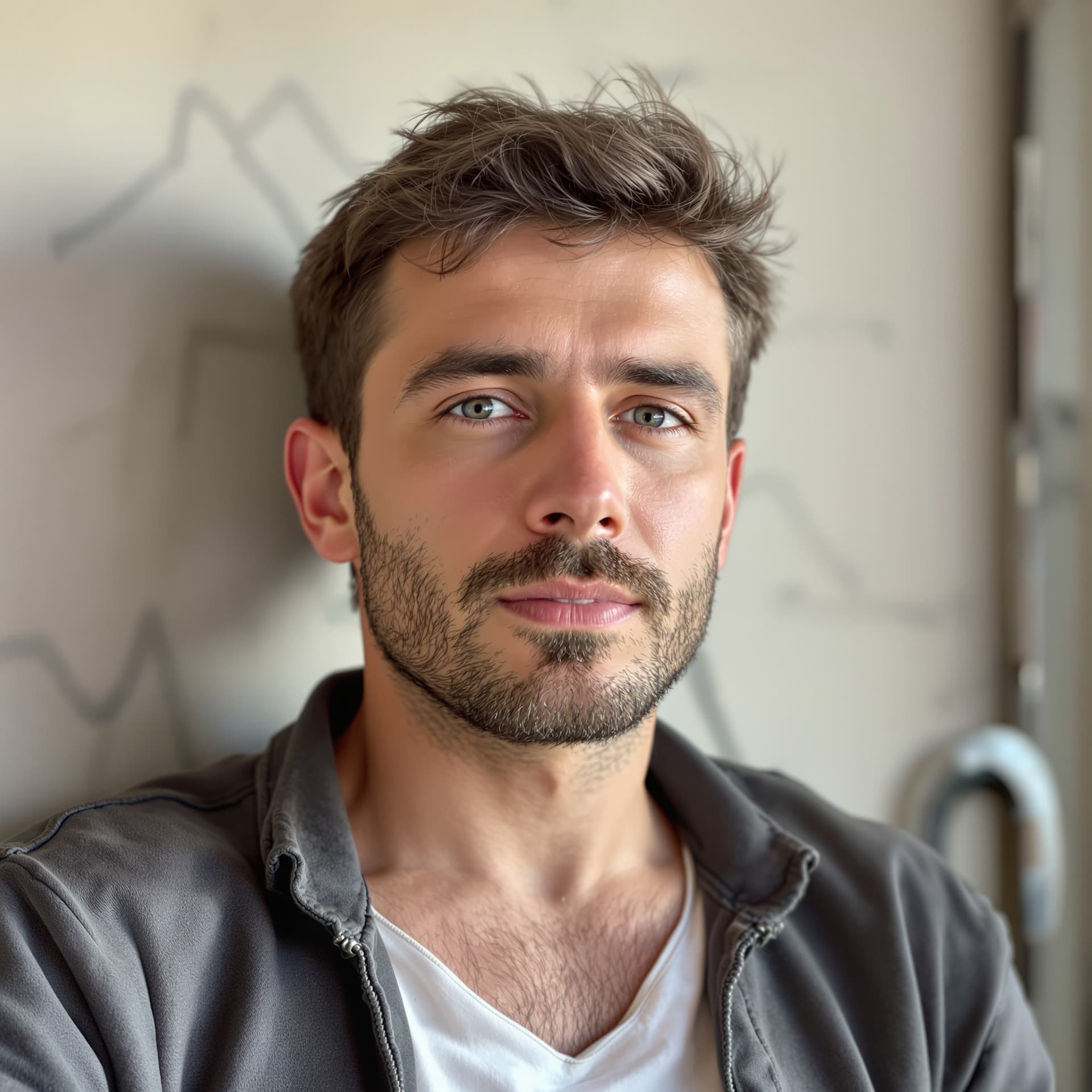 AI generated: A Serbian man, around 30 years old, apparently relaxed, full hd, 8K