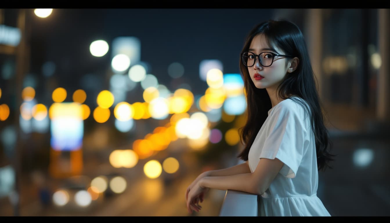 AI generated: Full body photo of Risa, a Japanese girl, wearing a white short-sleeved dress, Make a solemn express...