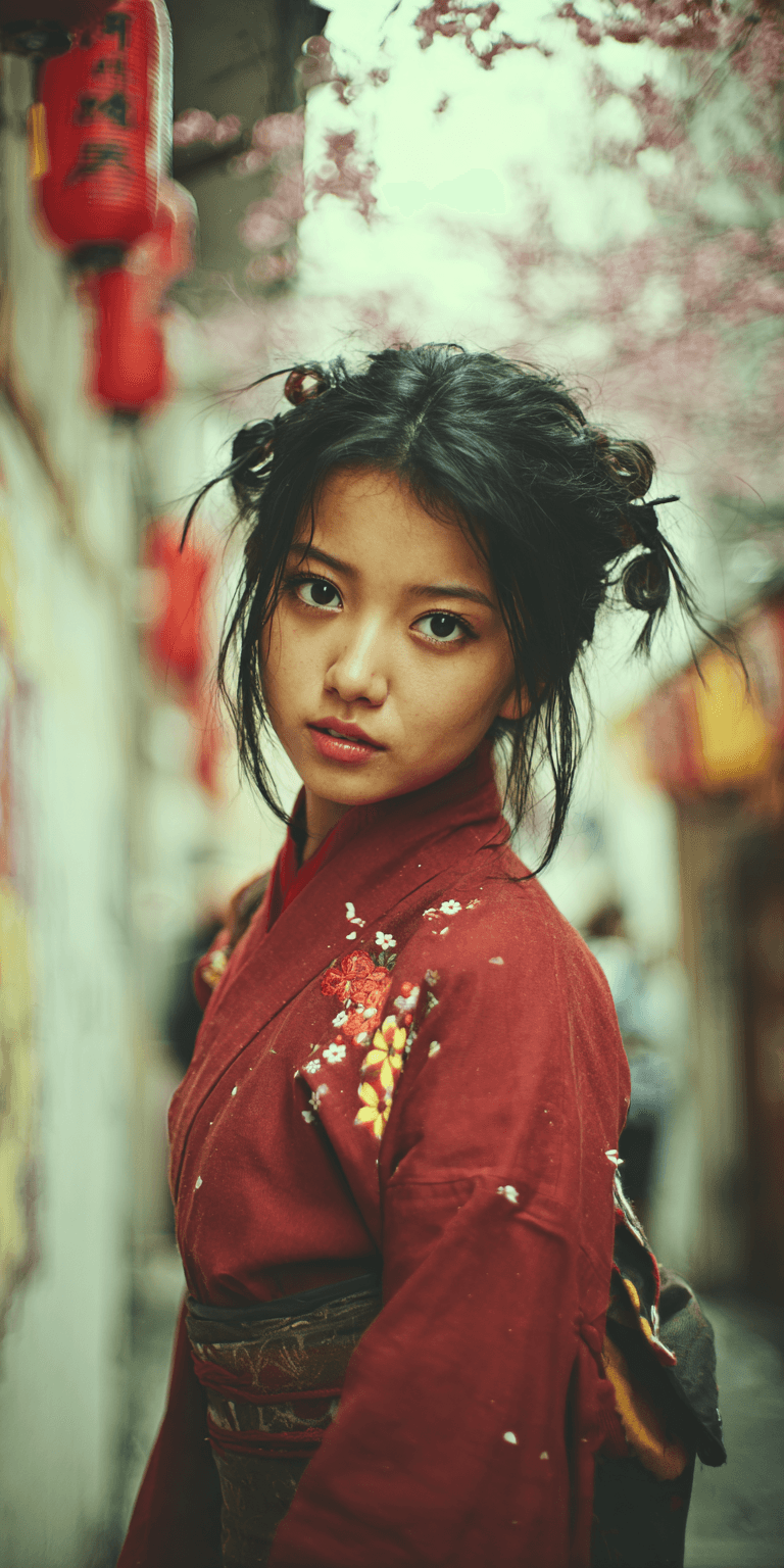 AI generated: Japanese woman, in the style of Kodak Gold 200 --chaos 75 --ar 1:2 --raw --sref 2225481063 --profile...