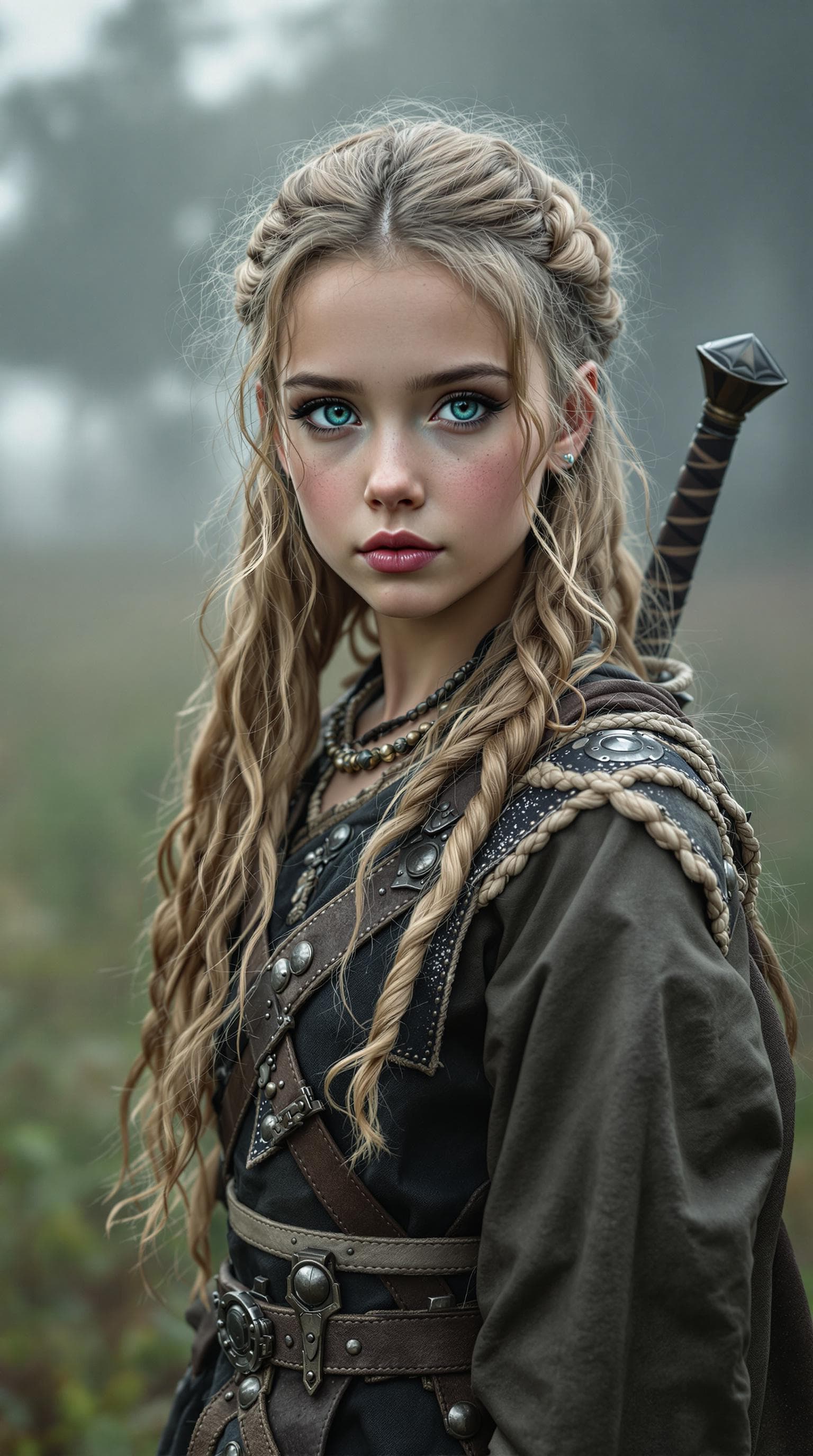 AI generated: a professional photo of a exceptionally of the most beautiful Scottish girl in the world, (age 11), ...