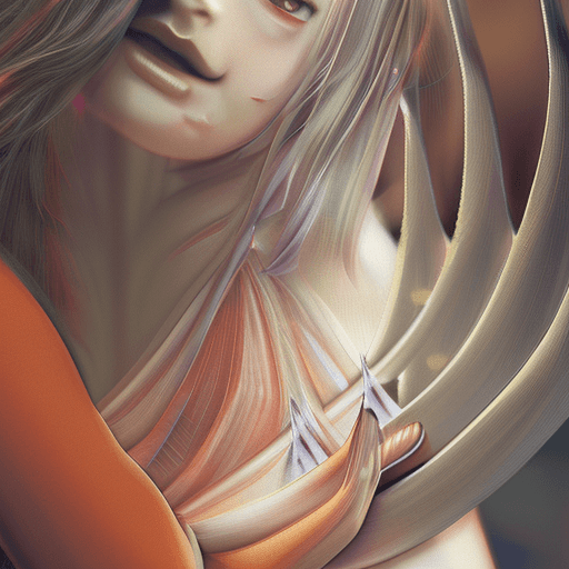 AI generated: fluffy nine-tailed fox girl by Wlop and Guweiz, Hyper-realistic, photography, real, professional, 8k...