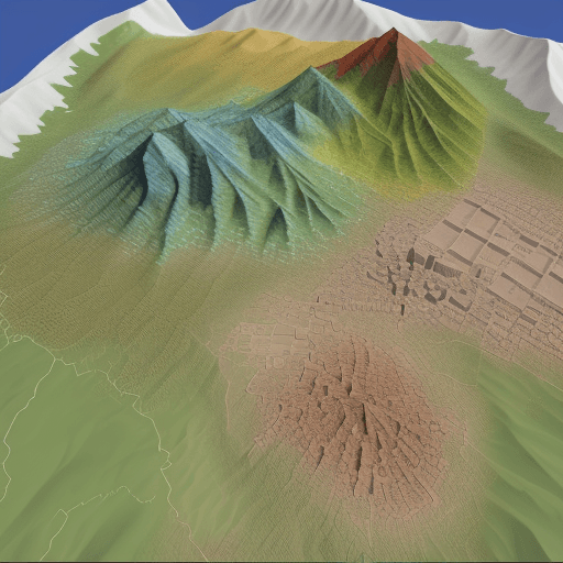 AI generated: Create Kosovo Map 3d use caumflage colors 