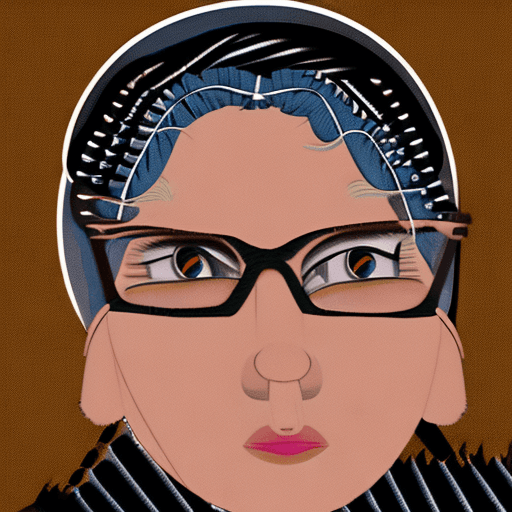 AI generated: a close up of a woman sitting on a couch, realism, aquiline nose, looking up at camera, sitting in h...