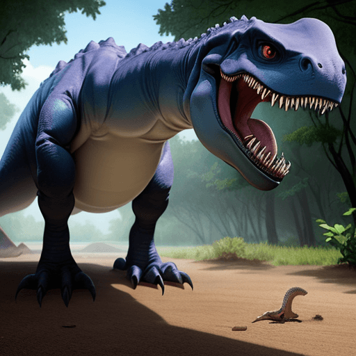 AI generated: shadowless dinosaur

