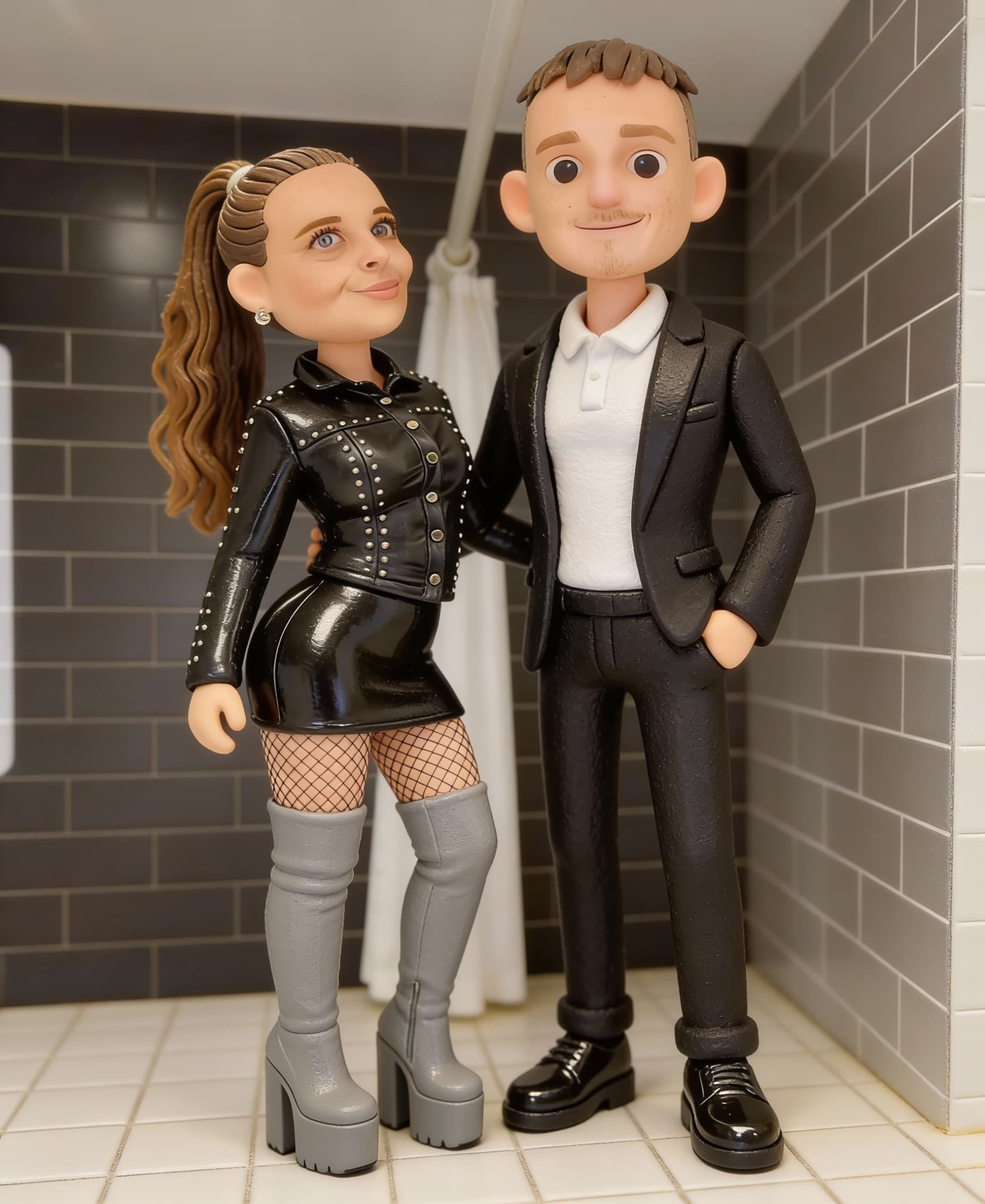 AI generated: Complete the bodys of the couple realistic so theyre displayed from head to toe . Get the outfit for...