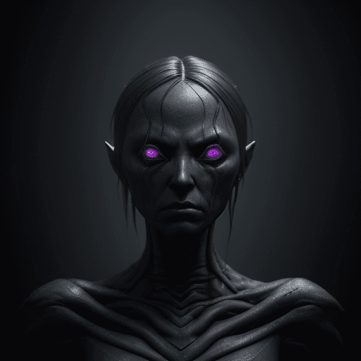 AI generated: A Photo of A dark creature, sombre appearance, in the style of kronos , invisible face, his dont hav...