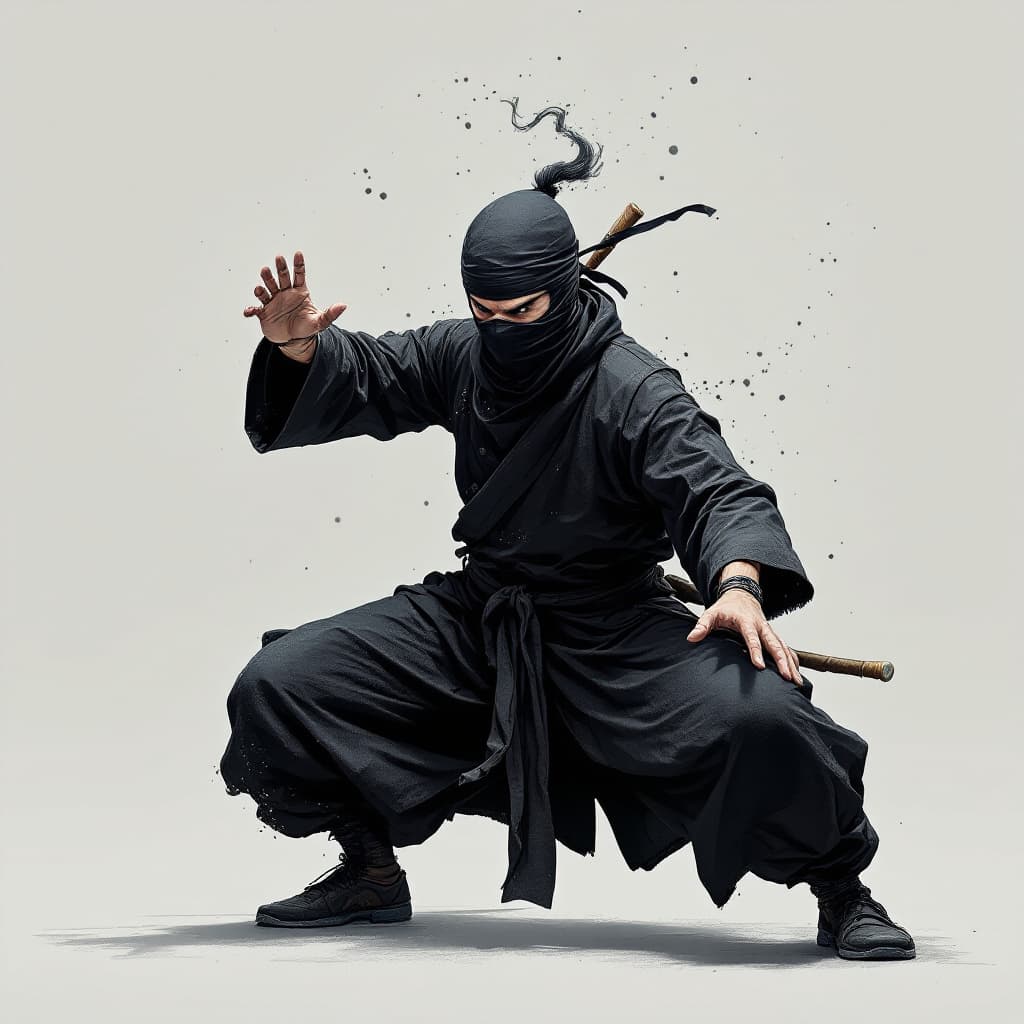 AI generated: A ninja chef cook symbolizing air, in the style of Takeshi Murata --ar 1:2 --personalize 2gwf1qc --s...