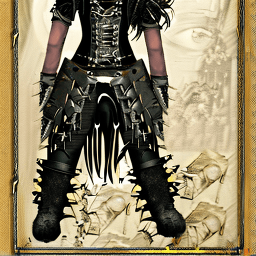 AI generated: Grunge style, stylish female, (a formidable heroine:1.3) , (gothic fantasy:1.25) , (warrior biker:1....